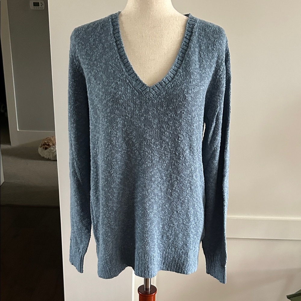 NWT J. Crew Classic Blue V-Neck Sweater